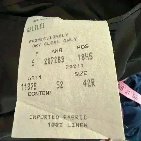 Boss Hugo Boss Designer Blazer Suit Jacket 100% Linen 42R - Picture 6 of 6